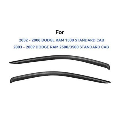 Window Visors Rain Guards for 2002-2008 Dodge Ram 1500 Regular Cab, Out-Channel Window Vent Wind Deflectors Visors Shades for 2003-2009 Ram 2500 3500 Standard Cab - size: 2002-2008 ram 1500 standard cab