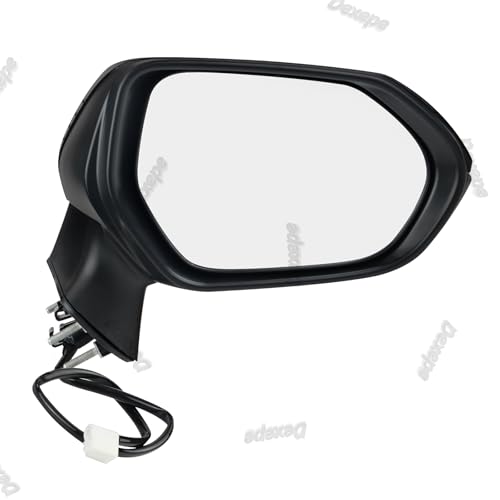 Passenger Side Mirror Assembly Compatible with Toyota Corolla 2020-2025 Non-heated Power Adjustable Glass Replace 8791012F60, TO1321391, 8791002916, 8791002928 Black (3Pin Right) - style: 3pin Right