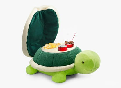 Couch Cup Holder Pillow Tray & Caddy,Headrest and Giant Turtle Stuffed Animal-For Sofa, Bed, Car，Camping, Double Smooth zippers for the shell, soft plush.Spill-Proof Machine Washable tray (23inches）