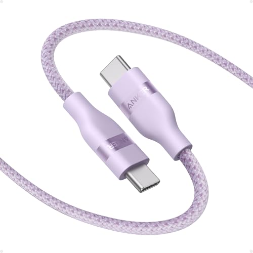 Anker Nano USB C Cable, 240W Flexible Multi-Color Braided Cord, Fast Charging Type C Charger for iPhone 17 Series, MacBook Pro and More (Purple, 3ft) - color: Purple, size: 3ft