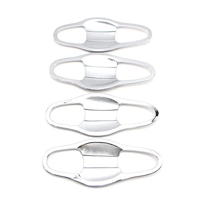 Dreamseek 4Pcs 4 Door Bowl Handle Cover Trim Compatible with Toyota RAV4 2013 2014 2015 2016 2017 2018 Triple Chrome Plated ABS Molding Exterior Outer Protector - size: Door Handle Bowl Cover