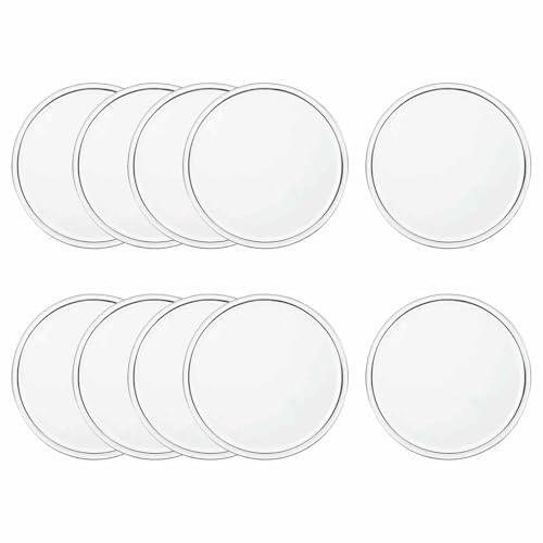 10 Pcs Round Anti-Slip Mat, 2.76" Diameter Phone Grip Pad Non-Slip Silicone Mat Anti-Skid Holder for Phone Keys Sunglasses Electronic Devices, Clear - color: Clear, size: 2.76"