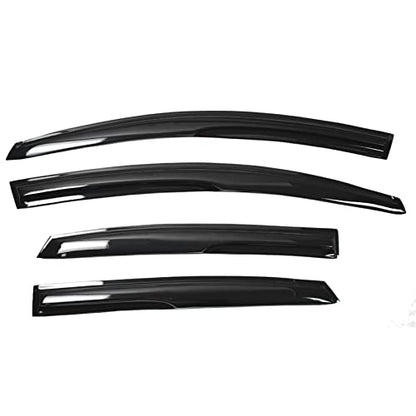 labwork Black 4 Pieces Window Visors Shade Sun Rain Wind Guards Outside Replacement for Sentra 2013-2019