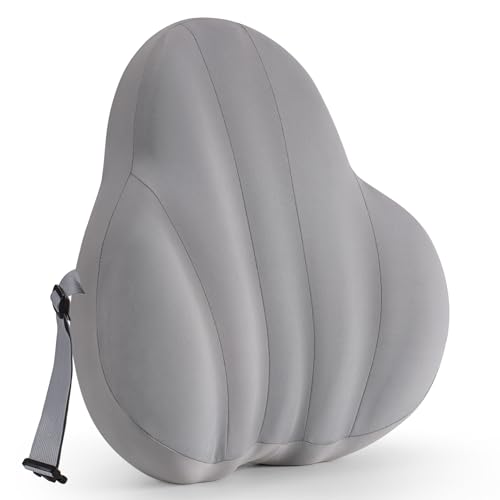 Large Lumbar Support Pillow for Office Chair, Ergonomic Low Back Support Promotes Back Pain Relief, Memory Foam Lumbar Pillow Cushion for Car, Sofa, Adjustable Strap Breathable Cover, Grey - color: Back Support Style2-grey