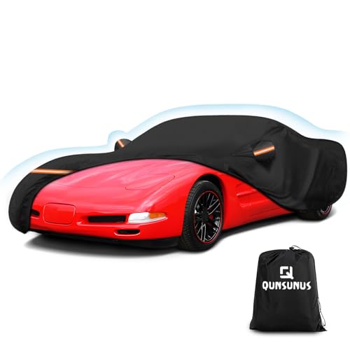 QUNSUNUS 6 Layer Car Cover for C5 Corvette 1996-2004 Waterproof All Weather Windproof for Corvette Car Cover Hail Protection with Zipper - color: for Corvette C5 Car Cover