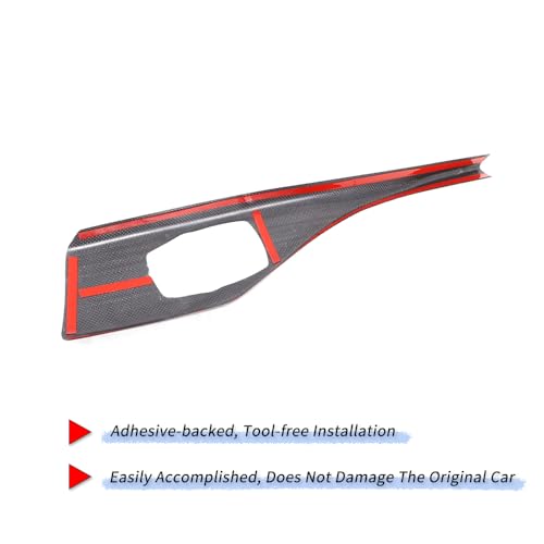 Car Center Console Multimedia Trim Panel Cover for 2012 to 2018 BMW 1 Series 2 Series F20 F21 F22 Real Carbon Fiber Automotive Interior Trim Accessories (Black Carbon - Version A) - color: Black Carbon - Version A