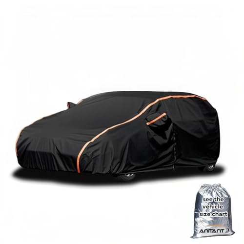 Super Lightweight Hatchback Car Cover Snow Car Tarps Waterproof All Weather Car Covers for All Condition Full Exterior Fit Hatchback Under 178" - color: Black(Air Pro), size: Size 12: Hatchback (Under 179")