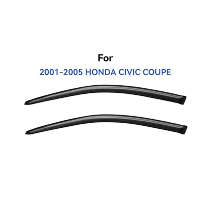 Window Visors Rain Guards Shield for 2001-2005 Honda Civic Coupe, Out-Channel Window Vent Wind Deflectors Visors Shades for 01-05 Civic - size: 2001-2005 Honda Civic Coupe