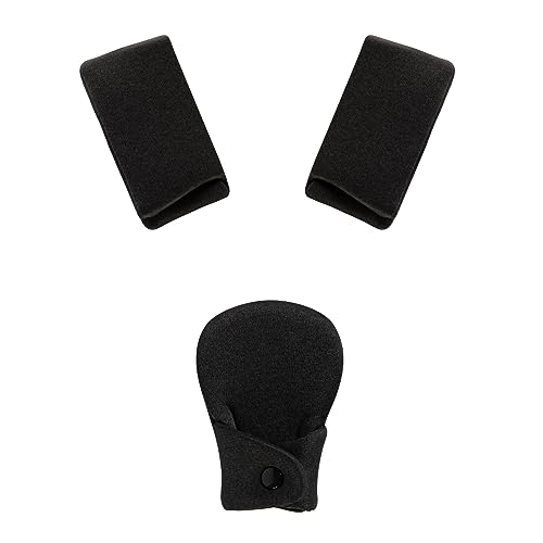 Innokids Car Seat Strap Cover Set for Baby Kids Seat Belt Covers with Crotch Pad Back Anti-Slip Design for Car Seats Pushchair Stroller (Small (4.9”L), Black Grey-1) - color: Black Grey-1, size: Small (4.9”L)
