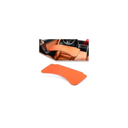 Leather Tray Table Folding Car Table Compatible with Tesla Model 3 Y – Multi-Use Dining Tray & Laptop Stand, Fits Front Driver & Passenger Seats,Orange - color: Orange