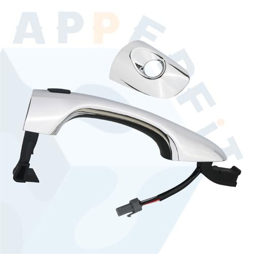 APPERFiT Exterior Door Handle Smart Key w/Cover for Front Door Left Driver Side Chrome Compatible with Kia Sorento 2016 2017 2018 2019 2020 Door Keyless Entry Replaces 82651-C5710 82652-C5010 - size: FL Smart Key