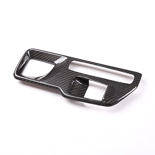 Fit for Toyota GR Supra A90 2019-2022 Real Carbon Fiber Trim Center Control Gear Shift Button Panel Cover Car Interior Accessories (Carbon Fiber Black) - color: Carbon Fiber Black