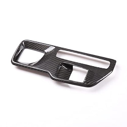 Fit for Toyota GR Supra A90 2019-2022 Real Carbon Fiber Trim Center Control Gear Shift Button Panel Cover Car Interior Accessories (Carbon Fiber Black) - color: Carbon Fiber Black