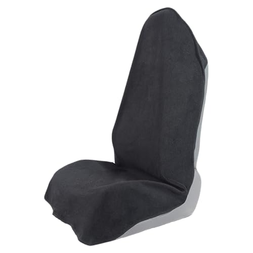 Towel Car Seat Covers - Super Absorbent Front Seat Protectors for Gym, Pets & Travel | Quick-Dry Towel Fabric | Universal Non-Slip Fit for Sedan, SUV, Truck (1 Pack Black) - color: 1 Pack Black