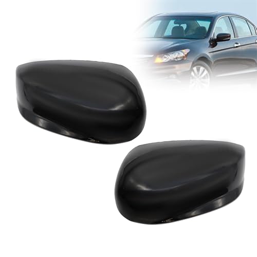 2PCS Front Driver and Passenger Side Black Rearview Mirror Caps Compatible with Accord 2008 2009 2010 2011 2012 2013