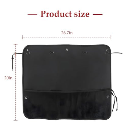 Car Side Window Sun Shades, 2PCS Retractable Vehicle Sun UV Rays Block Cover with Storage Net Pockets, Privacy Automotive Side Window Curtain, Universal for SUV RV Truck