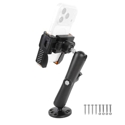 xik Universal Phone Mount Holder for Boat Car Truck Motorcycle UTV - AMPS Round Base, [1s Lock & Release][360° Adjustable], Fits 4.7"-7.2" Phones, Heavy Duty, Wall Mount - style: Long style