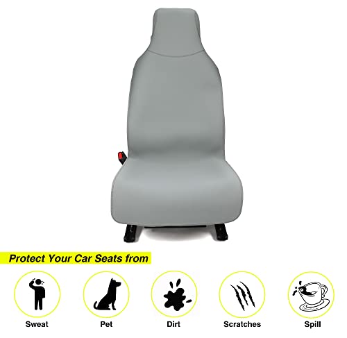 VSHIELD Waterproof Neoprene Car Seat Cover, Sweatproof Non-Slip Seat Protector, Universal Fit for Front Bucket or Rear Bench Seat of Cars, SUVs, Vans, Trucks, Compatible with Airbags and Armrests - color: Gray