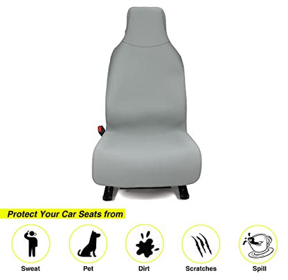 VSHIELD Waterproof Neoprene Car Seat Cover, Sweatproof Non-Slip Seat Protector, Universal Fit for Front Bucket or Rear Bench Seat of Cars, SUVs, Vans, Trucks, Compatible with Airbags and Armrests - color: Gray