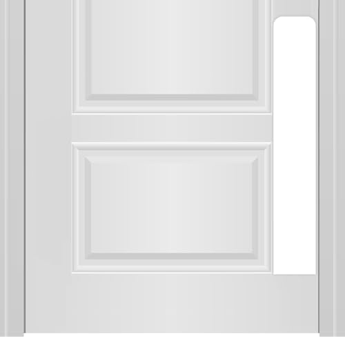 Deck the Door Decor Dog Scratch Door Protection Plate - Elegant Anodized Aluminum for All Door Types. Pet-Safe with Polished Edges and Rounded Corners. 3M Adhesive Mount - Minimalist White 6x30in - color: Minimalist White, size: 6 x 30" (Full Length)