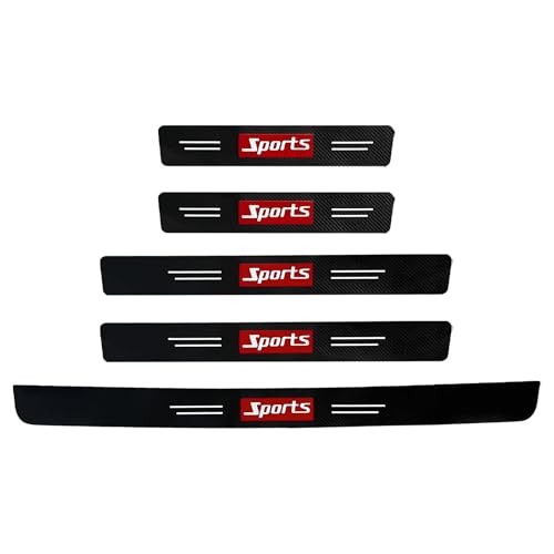 Car Door Sill Protector Rear Bumper Protector for Cars Anti-Scratch Car Door Step Wrap Automotive Entry Guard Bumper Guards Decoration Sticker Universal Car Accessories(5PCS Sports) - size: 5PCS Sports