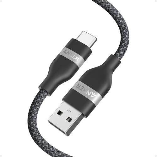 Anker Car Carplay Cable for iPhone 17 16 Pro Max Plus, Upcycled Braided USB A to USB C Car Charger Cord for Samsung Note20 and More (3FT, Black) - color: Black, size: 3ft