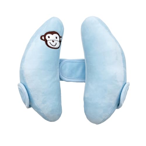 Adjustable Baby Head Neck Support, Portable Toddler Travel Pillow for Car Seat Stroller, Banana Travel Headrest Pillow for Infant, Offers Protection Safety for Kids, Blue - color: C Blue