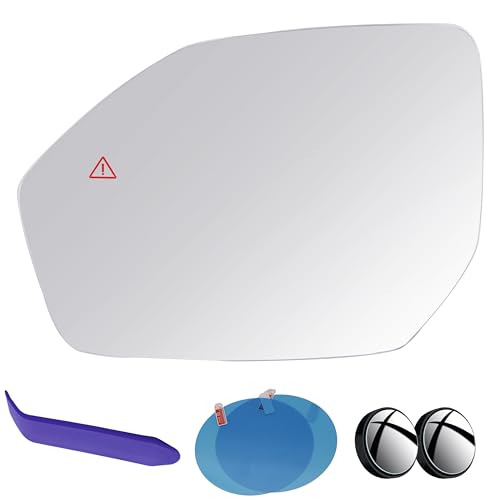 EAP Driver Side Mirror Glass Compatible with Hyundai Palisade 2022-2025, Heated with Blind Spot, Without Auto Dimming, 87621S8200 87621S8220 - color: Driver - Heated + Blind Spot 22-25
