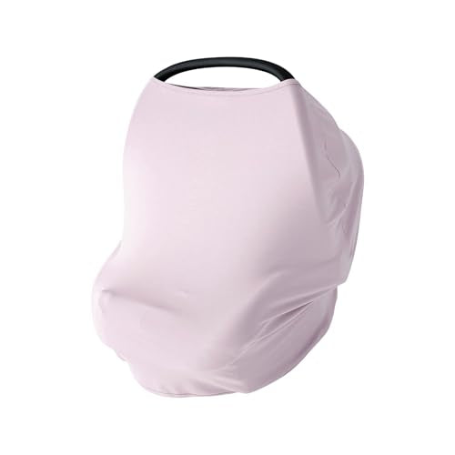 PurComfy Baby Car Seat Cover, Supersoft Bamboo Viscose Carseat Cover for Infant Boys & Girls, Breathable Multi-Use Breastfeeding Covers, Canopy for Carrier, Stroller, Shopping Cart & High Chair - color: Lilac
