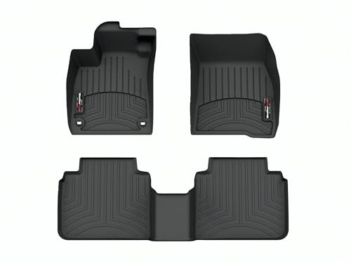 WeatherTech Custom Fit FloorLiners for Honda Accord, Accord Hybrid, 1st & 2nd Row (441800-1-2), Black - color: Black