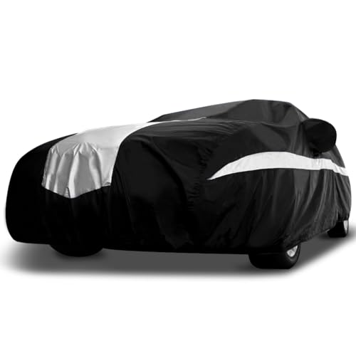 Titan Stingray Car Cover - Multi-Layer All Weather Protection for Sedans 186-202”. Waterproof, UV Blocking, Scratch Resistant. Drivers Side Zippered Access.