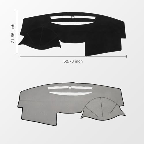 KUST Black Dash Cover Compatible with Toyota Camry 2007 2008 2009 2010 2011 Polyester Dashboard Cover Non-Slip Dash Protector Interior Accessories for Camry Custom Fit Dash Mat No Glare - size: Camry 07-11(black)