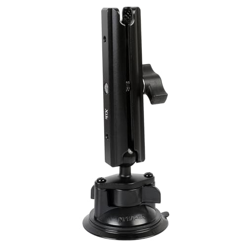 xik 1" Ball Suction Cup Base Mount with 5.91" Double Socket Arm for Phone Tablet Action Camera Holder Mount, 3.5" Large Suction Cup Base for Windshield, Fits RAM B Size Mounts (with 5.91" Arm) - size: Suction Cup Base with 5.91" Arm