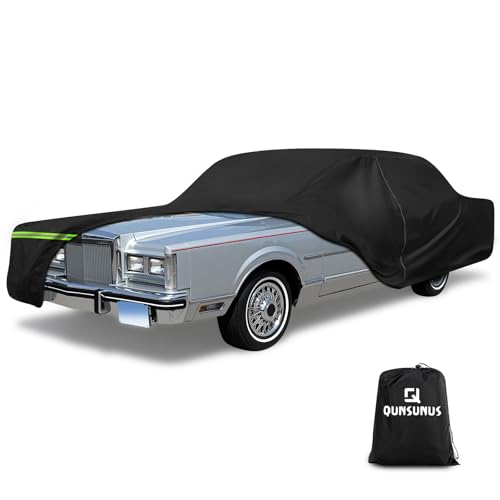 QUNSUNUS Car Cover for Lincoln Town 1981-2012, Waterproof Car Covers with Cotton Lining, All Weather Town Cover with Straps and Zipper for Wind, Sun and Dust Protection - color: for Lincoln Town 1981-2012