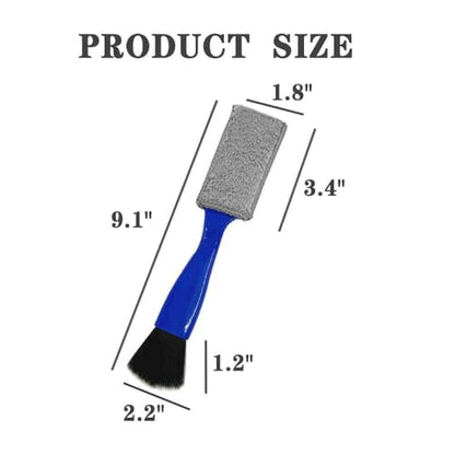 Double-Headed Car Cleaning Brush, Car Detailing Brush, Durable, Easy to Store Without damaging Interior Surfaces; Suitable for Cleaning dashboards (2PCSBlue) - color: 2PCS Blue