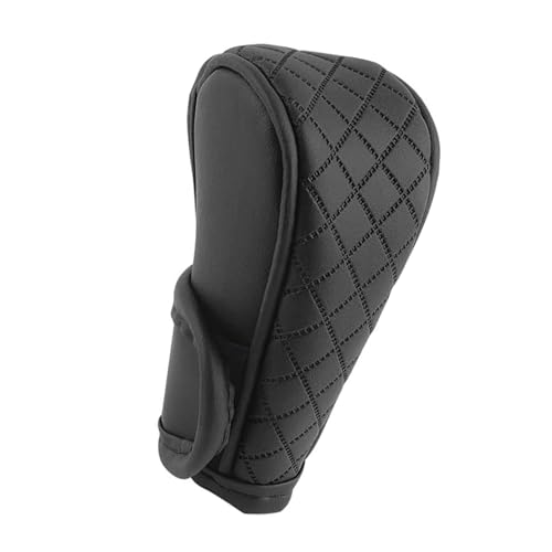 MLY Gear Shift Cover, Leather Scratch Resistant Car Gear Shift Cover, Anti Slip Gear Shift Knob Protector Cover, Universal Gear Shifter Cover Decoration Accessories (Black) - color: Black