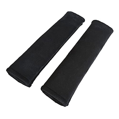 Tianmei 2 Pcs Universal Car Seatbelt Pads Cover, Carseat Belt Shoulder Strap Protector for Adults and Kids (Pure Black) - color: Black - 2PCS