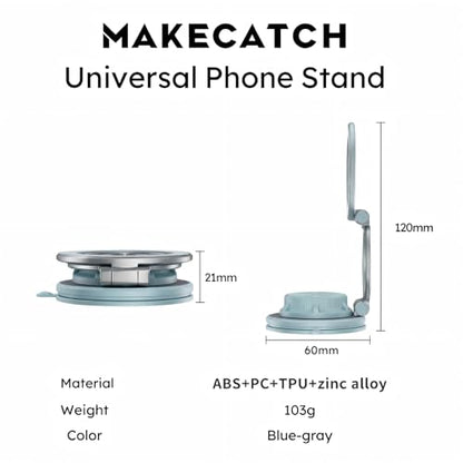 Magnetic Car Phone Mount, 0.83" Ultra-Slim Foldable Holder, [Vacuum Suction & Adhesive Pad] for Textured Dashboard/Windshield, 3-Joint Metal MagSafe Mount for iPhone 17 Pro Max/Pixel (Blue) - color: Blue