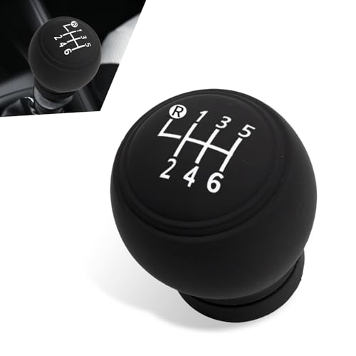 WZP Car Gear Shift Knob Cover, 6 Speed Silicone Anti-Slip Gear Shift Protector, Universal Interior Accessories for Most Vehicles (Black)