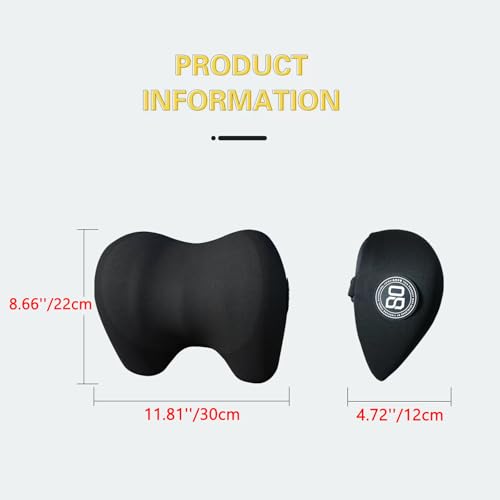 Super Cozy Car Headrest Pillow, 100% Memory Foam Car Neck Pillow with Adjustable Strap & Breathable Removable Cover, Ergonomic Design - Travel Pillow Car Pillow for Neck/Back Pain Relief(Black, 1PC) - color: Pack of 1/Black/Super Cozy