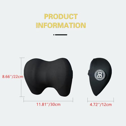 Super Cozy Car Headrest Pillow, 100% Memory Foam Car Neck Pillow with Adjustable Strap & Breathable Removable Cover, Ergonomic Design - Travel Pillow Car Pillow for Neck/Back Pain Relief(Black, 1PC) - color: Pack of 1/Black/Super Cozy