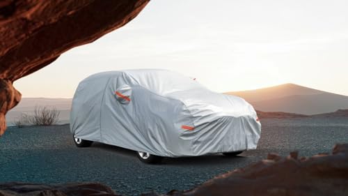 Kayme Hatchback Car Covers Waterproof All Weather, Sun Uv Rain Protection with Zipper Compatible with Mazda3, Corolla, VW Golf GTI, Ford Focus Hatchback (UP to 177 Inch, Not Fit Sedan) - size: C3 For Hatchback-Length ( UP to 177 inch )