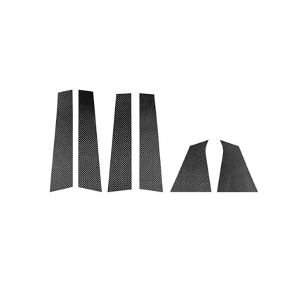 Black Carbon Flakes Compatible with Chevy/Chevrolet Malibu 2016-2025 2017 2018 2019 2020 2021 2022 2023 2024 Accessories Car B Pillar Side Windshield Outer Cover Exterior Trim Decal 6pcs - color: B-pillars