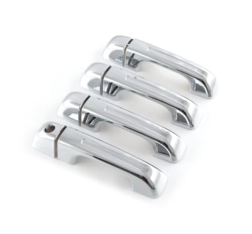 Car Accessories Fit for Dodge Ram 1500 2025 2024 2023 2022 2021 2020 2019 Door Handle Cover Trims （Chrome Silver W/O Smart Hole ABS 8PCS - color: Chrome Silver W/O Smart Hole