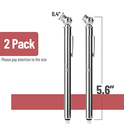 UNCO Pencil Tire Gauge, 2 Pack, 10-75 PSI, Car Tire Air Gauge - color: Silver, size: 2 Pack