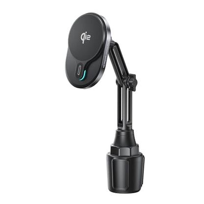 for Qi2 15W Wireless MagSafe Car Mount Charger Cup Phone Holder,15W Fast Charging Charger Phone Holder Mount for iPhone Air/17/16/15/14/13/12, Galaxy S25, Fast Charging for Magnetic iPhone Accessories