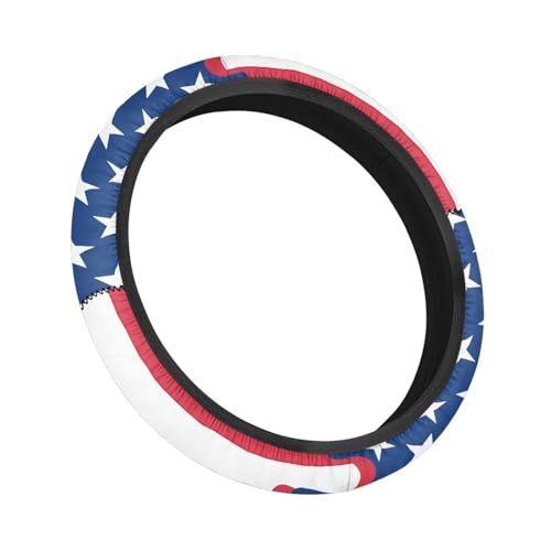 4th of July Steering Wheel Cover Protector Golf Cart Steering Wheel Anti-Slip Club Car Precedent Golf Cart Steering Wheel Cover Odorless Auto Steering Wheel Wrap for Winter - color: 4th of July Print