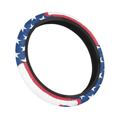 4th of July Steering Wheel Cover Protector Golf Cart Steering Wheel Anti-Slip Club Car Precedent Golf Cart Steering Wheel Cover Odorless Auto Steering Wheel Wrap for Winter - color: 4th of July Print