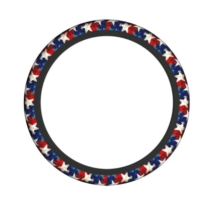 4th of July Steering Wheel Covers Non Slip Neoprene Universal 15 Inch Steering Wheel Protector Car Cover for Men Women - color: 4th Of July