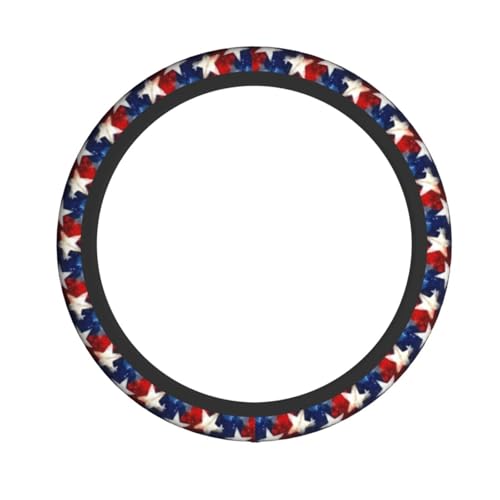 4th of July Steering Wheel Covers Non Slip Neoprene Universal 15 Inch Steering Wheel Protector Car Cover for Men Women - color: 4th Of July